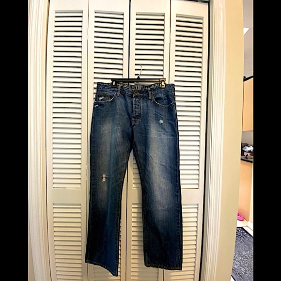 *NEW* Calvin Klein Slim Straight Ripped Jeans (Size 34) - Picture 1 of 8